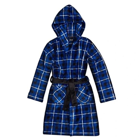 Cuddl Duds Boys Hooded Plush Robe - Picture 1 of 4